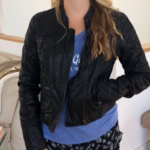 Free people leather jacket